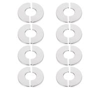 WRITWAA 8 Piezas Placa de Cubierta Redonda para Tuberías de 24mm de Acero Inoxidable Fácil Instalación Mantenimiento Embellecedor Grifo para Baño