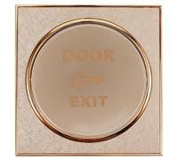 WRITWAA Botón de Salida de Puerta Placa de Pared de Salida Acero Inoxidable Dorado, Rejilla, para Instalar Puerta o Junto a Ella, Control de Acceso
