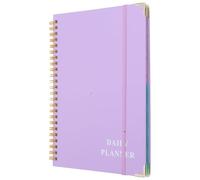 WRITWAA Cuaderno Pequeño de Espiral A5 sin Fecha Tapa de Papel Púrpura, Tamaño Portátil y Uso Versátil para Profesionales Hogar y Dibujo