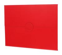 WRITWAA Cubierta Trifold Graduación en Color Rojo, Material Pu y Papel, Diseño DIY Multifuncional para Ocasiones Obsequios y Cumpleaños