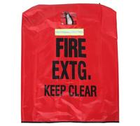 WRITWAA Funda para extintor con correa reflectante, funda protectora contra incendios de 50 kg (110 lb), protectora impermeable de 101,6 cm x 76,2 cm (40" x 30") y ventana para oficina,