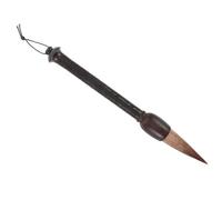 WRITWAA Pincel de Caligrafía Tradicional Mango Corto de Madera de Ébano y Pelo Natural, Diseño Tallado de Dragón, Adecuado para Escribir Pareados y Creaciones Artísticas