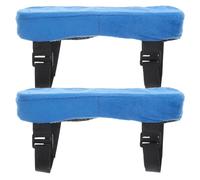 WRITWAA Reposabrazos para Silla de Ruedas 2 Pcs Color Azul Pavo Real, Cojines Suaves Ergonómicos para Reposabrazos de Silla de Oficina y Gaming, Almohadones Cómodos Banda Elástica