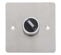 WRITWAA Selector Rotativo Industrial de acero Inoxidable, Botón de control de 3 Velocidades, Placa de Montaje Empotrada Metálica de 86 Mm para Reparación de elevadores