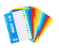 WRITWAA Separadores de Índice de Plástico Pp para Archivador 11 Agujeros, Organizador de Documentos Fácil de Insertar y Retirar, Clasificación Mini para Oficina y Escuela