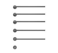 WRJAHCG Toallero Electrico Baño Secatoallas Electrico Pared Acero INOX | Calentador De Toallas Radiador De Calefacción Con Pantalla LED Termostato,Temporizador,Gris,5 bars