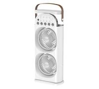 Wrtysully Pulverizador de Cinco Orificios con Humidificación de Doble Ventilador, Sin Escobillas, Carga Directa por Enchufe, Múltiples Velocidades, Luces de Colores y Gran Capacidad.