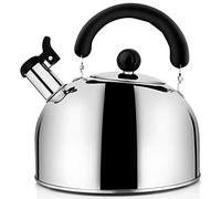 Wrtysully Té Caldera Stovetop Whistling Pot, Teteras de Té de Acero Inoxidable Teteras para Estufa, 4.3Qt (4 litros) de Gran Capacidad con Base de Cápsula