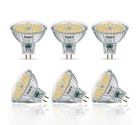 WSMCN Bombillas LED GU5.3 MR16, Blanco Neutro 4000K 580 Lúmenes, 6.5W Equivalente a 60W halógeno, AC/DC 12V, Foco Sin Parpadeo,Ángulo de haz de 120°, No Regulable, Paquete de 6