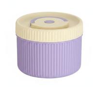 Wswqop Contenedor Térmico de Comidas Caja Bento Tartera de Acero Inoxidable 316 con Cuerpo Compacto y Transporte Sencillo Recalentable en Microondas Adecuado, Morado, Morado, Grande 600ML