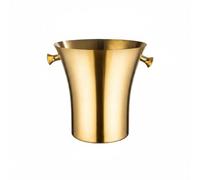 Wswqop Cubo de Hielo Comercial en Acero Inoxidable Cubitera Champanera Sencillo y Elegante Que la Mesa Fácil Mantenimiento Adecuado para Restaurantes, Dorado, Pequeño