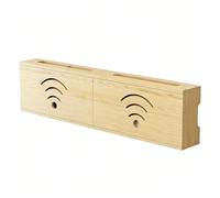 Wswqop Gabinete Pared para Router Wihigh- Compacto Armario Organizador Cables Televisión Multifuncional Soporte Móm para Dormitorios, Color Madera
