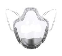 Wswqop Mascarilla Transparente Facial Protector Facial Lavable Filtros de Boca Y Nariz Transpirable Material PC para Protección Adecuada para Oficina Hotel, Gris