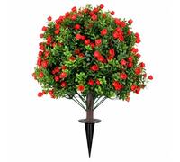 Wswqop Topiario Esférico Plástico Resistente Topiario Bola Ligero Artificial con Estaca para Jardín, Patio, Cabeza 1PC