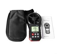 WT87A Anemómetro digital de mano medidor de viento con termómetro, pantalla LCD retroiluminada, prueba de ventilador de aire acondicionado, portátil 0.0-1,786.1 m/min