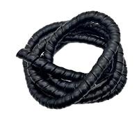 WUDOLI Funda Protectora de Cable en Espiral de 5 Metros, Tubo Organizador de Cables Flexible for un cableado ordenado y Resistente a enredos. Herramientas(Negro,ID 8mm)