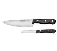 Wüsthof Gourmet Juego de cuchillos con 2 cuchillos de cocina, negro