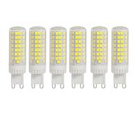 WULUN Bombilla LED G9, sin parpadeo, 7 W equivalente a bombillas halógenas de 60 W, 650 lm, blanco frío (6000 K), 95 LED SMD, bombillas G9 de ahorro de energía, no regulables, paquete de 6