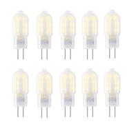 WULUN Bombillas LED G4 de 2W con Cubierta Blanca Lechosa, Reemplaza Halógenos de 20W, 200 Lúmenes, ángulo de haz de 360°, AC/DC 12V, No Regulables, 10 Unidades
