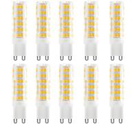 WULUN Bombillas LED G9 de color blanco cálido, 7 W, 700 lm, 3000 K, repuesto para bombilla halógena de 70 W, bombilla LED G9, no regulable, sin parpadeo, ángulo de haz de 360°, CA 220-240 V, 10…