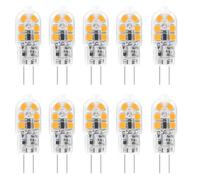 WULUN Bulbo LED G4 2 vatios, AC 220-240v, Luz LED blanca cálida 3000k, equivalente a 20 vatios bulbo halógeno, ángulo de haz de 360 °, 200lm, luz no ajustable, 10 Pcs