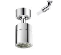 WUNZILO 1 pieza 360 Giratorio Aireador Grifo Cocina,Extension Difusor Atomizador Fregadero,Boquilla Cabezal Filtro Extensor Grifo Lavabo,Alargador Alcachofa Dosificador Acople Ducha(Plata)