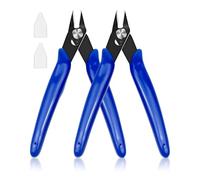WUNZILO 2 piezas Alicates de Corte Diagonal, Pinzas de Corte Lateral Cortador de Alambre Diseño con Resorte Cortantes Herramienta para Metal Suave, Alambre de Hierro, Industria Electrónica, etc