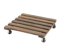 Wupiusa Bandeja para Macetas, Soporte para Plantas en Macetas, Estante, Maceta con Rueda Redonda para Bonsái, Soporte de Madera