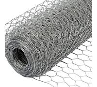 Wurko - Enrejado Triple Torsión Galvanizado 25 x 25 mm 80 cm Altura, Rollo 50 Metros