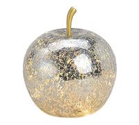 Wurm Lámpara de manzana con tallo dorado y cadena de luces LED, lámpara decorativa, lámpara de mesa, lámpara de manzana