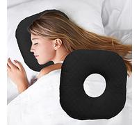 Wuronsa Almohada perforadora de oreja para dormir de lado, almohada con un agujero para la oreja para dolor de oído y dolor de oído, inflamación de oídos, úlceras por presión, almohada lateral en