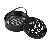 Wusideday Porta Incienso de Bobina - Receptáculo Reutilizable de Hierro para Cenizas,Estuche para de Incienso con Tapa | para Dormitorio, Estudio, Patio, Jardín, Terraza, Meditación, Yoga, Lectura,