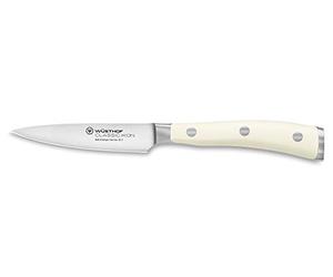 Wusthof Classic Ikon Crème (1040430409) - Cuchillo para Verduras y Hortalizas, Hoja de 9 cm, Forjado, Cuchillo de Diseño de Calidad, Práctico Cuchillo de Cocina, Mango Blanco