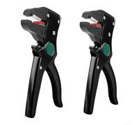 Wusvive Alicates automáticos para pelacables, 175 para x 82 mm | Tope y fuerza de longitud ajustable, incorporado, acero al carbono, para cables de cobre/aluminio, agarre ergonómico 2 en 1