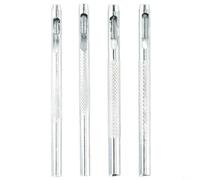 Wusvive Juego de perforadores de cuero 4pcs herramienta redonda de acero | Juego de 4 piezas, agujeros redondos de 2,5 a 4 mm, acero galvanizado, construcción, manualidades de cuero