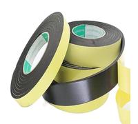 WUUKEPSG Cinta de Gomaespuma Esponjosa de Eva Negra de 5 M/10 M, Fuerte Adhesión, Tira de Sellado Anticolisión de 1/2/3 Mm de Grosor/Thickness 2Mm -5M/10Mm