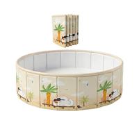 Wuvfojca Piscina Plegable - Bañera Antideslizante para Mascotas - Piscina Infantil De Chapoteo - para Niños, Niñas, Mascotas, Jardín Trasero, Camping, Playa, Guardería, Jardín, Parque, Patio, Patio