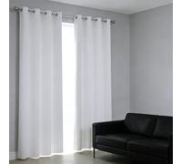 WUXXIANG Cortinas Opacas 140 x 230 cm Frio y Calor, Ruido Reducción, Opaca, Termica Aislante Frio, con Cinta Fruncida, Suave Cortinas Interior para Salon, Habitacion, Comedor, Blanco