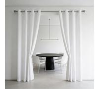 WUXXIANG Cortinas Opacas 70 x 210 cm Frio y Calor, Ruido Reducción, Opaca, Termica Aislante Frio, con Cinta Fruncida, Suave Cortina Divisoria para Salon, Habitacion, Comedor, Blanco