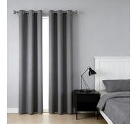 WUXXIANG Cortinas Salon Modernas 80 x 120 cm Frio y Calor, Ruido Reducción, Opaca, Termica Aislante Frio, con Cinta Fruncida, Suave Cortinas Cocina para Salon, Habitacion, Comedor, Gris