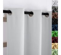 WUXXIANG Juego de 2 Cortinas Opacas Cortas 150 x 165 cm Poliéster Resistente,Protección UV y Sol, Cortinas Oscuras para Dormitorio, 2 Unidades, para Dormitorio Juvenil, Blanco