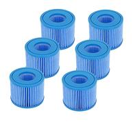 WuYan Juego de filtros de Agua de Cartucho Piscina de Repuesto para Best-way tamaño Vi Cartucho Compatible Lay-Z-SPA Miami Vegas Palm Springs París Mónaco（6 Pieces ）