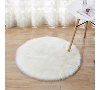 Wuyue Hua Tapete de felpa de estilo nórdico, adecuado para usar como suelo de sala de estar, escaparate de tienda de ropa, ventana de bahía, alfombra de dormitorio (blanco, 60)