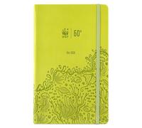 WWF, Large - Agenda 2026 diaria de 12 meses, con elástico y doble marcapáginas, 352 páginas, con calendario y planificador 2026 - 13 x 21 cm, verde