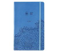 WWF, Large - Agenda 2026 diaria de 12 meses, con elástico y doble marcapáginas, 352 páginas, con calendario y planificador 2026 - 13 x 21 cm, azul
