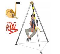 WXPGFEQ Elevador de Rescate portátil de Aluminio con trípode: Equipo de Emergencia de Alta Resistencia para garajes, almacenes, tejados y Espacios reducidos. Imprescindible para rescates Seguros.