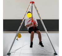 WXPGFEQ Kit de detención de caídas - Trípode para Espacios confinados con Dispositivo de autobloqueo y cabrestante de 1200/1800/2600 lbs - Equipo de Rescate en alcantarillado para Trabajos en pozos