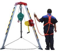 WXPGFEQ Kit de Rescate y detención de caídas con trípode de Emergencia de 1200/1800 LB. Dispositivo de elevación, Equipo de protección anticaídas, trípode de Seguridad para Trabajos en Altura y resc