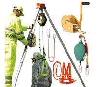 WXPGFEQ Trípode de Rescate de Alta Resistencia, Kit para Espacios confinados de 544 kg (1200 LB), Equipo de Rescate contra Incendios, trípode Elevador para extinción de Incendios, Equipo de segurida