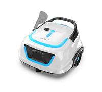 WYBOT A1 Limpiafondos Piscina Inalámbrico para sobre Suelo, Aspirador Auto, Autonomía 120 Min, Doble Filtración, LED, Carga 2,5h, 4 Modos, Robot Piscina Eficaz,Azul Brumoso